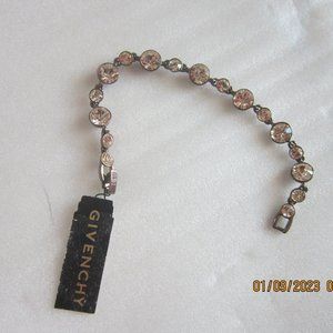 Authentic Givenchy Flex Bracelet Gold Tone Shine Crystals